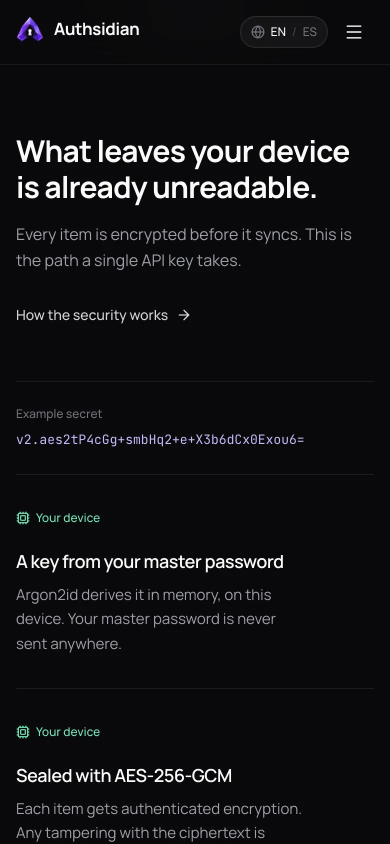 Authsidian screenshot 2